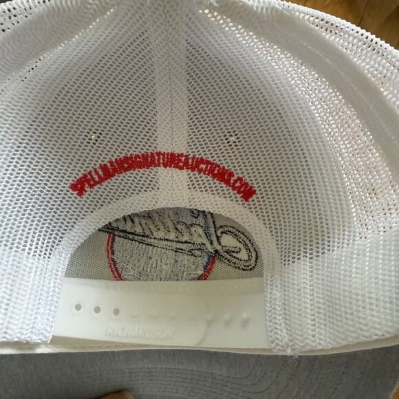 Spellman Signature Auctions Trucker Hat NWOT Richardson Syle 112 White Gray - Picture 2 of 4